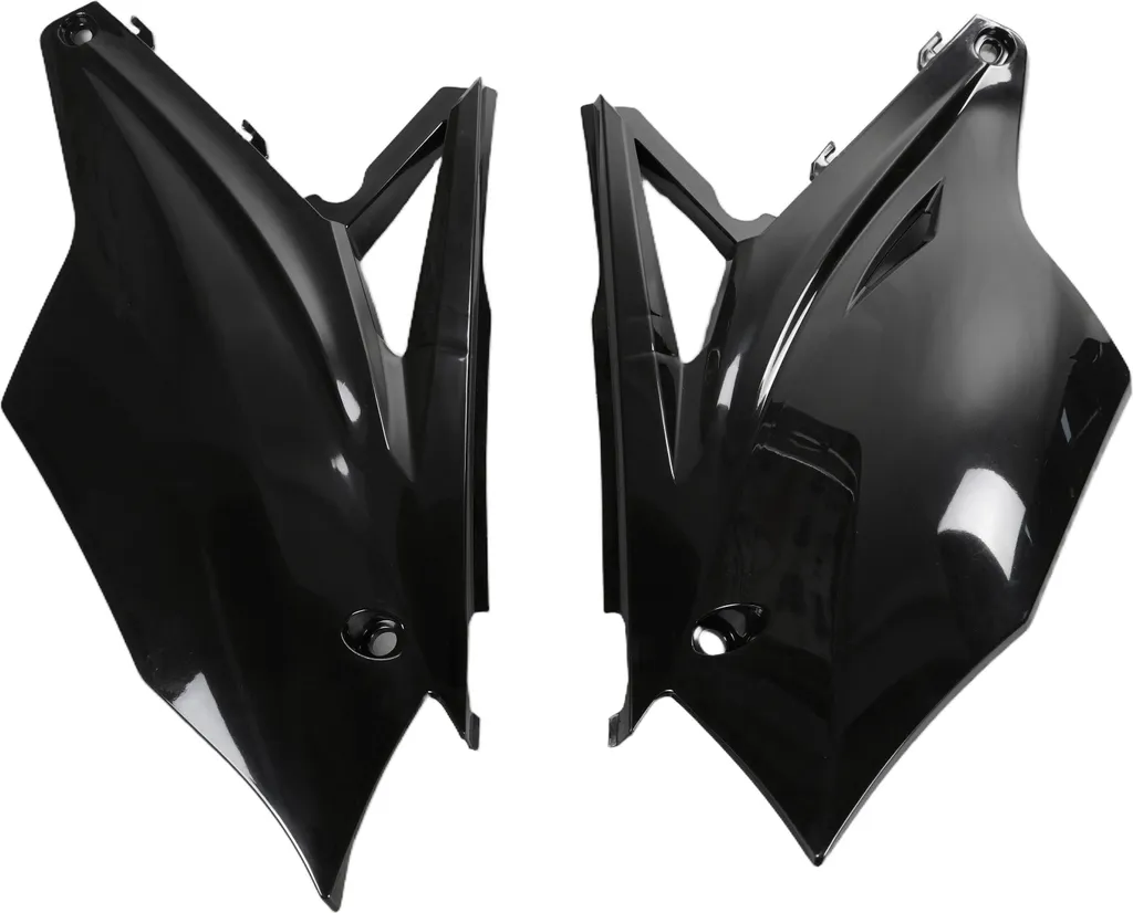 Panneaux Latéraux UFO Kawasaki KX 250 F 17 Noir - Plastique Haute Qualité