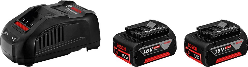 Bosch GAL 1880 CV Ladegerät + 2x GBA 18V 5,0 Ah Produktbild
