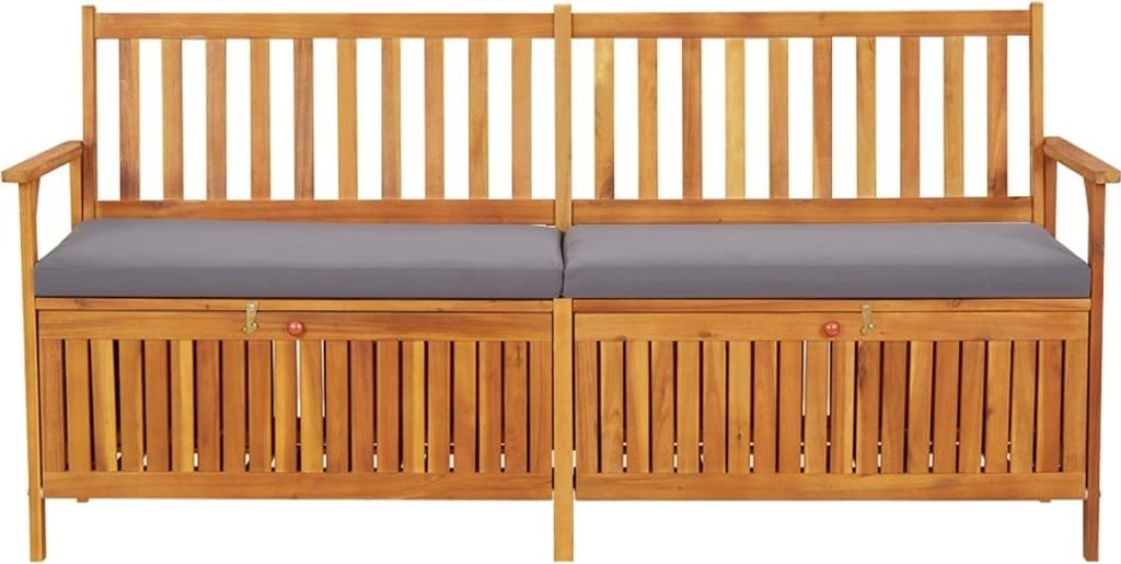 Panca con cuscini 170 cm in legno massiccio di acacia Immagine del prodotto 