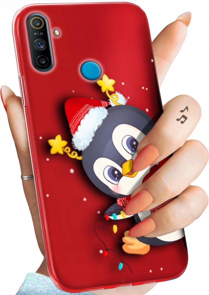 BEDRUCKTE HÜLLEN für REALME C3 HANDYHÜLLEN HANDY SCHUTZ HÜLLE CASE SILIKON MUSTER WEIHNACHTEN SANTA CLAUS CHRISTMAS