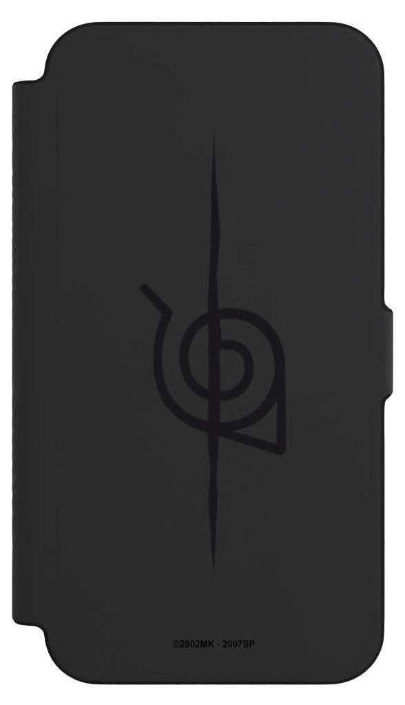 NIVOCASE Klapphülle für Apple iPhone 12 Pro Max Handyhülle aus Kunst Leder NIVOflip schwarz Naruto Shippuden Sasuke Konoha