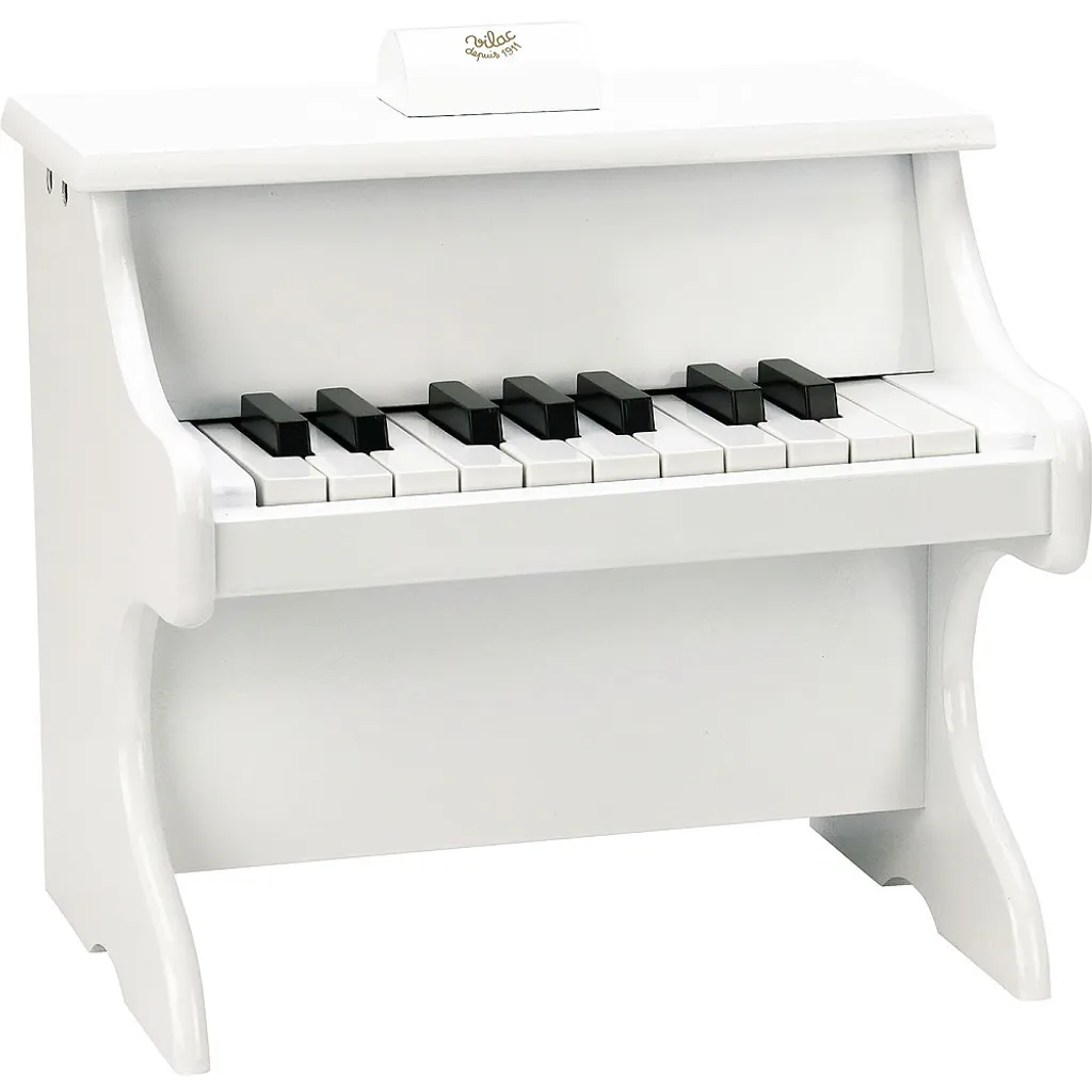 Piano blanc enfant laqué - Initiation musicale sécurisée et sans bruit