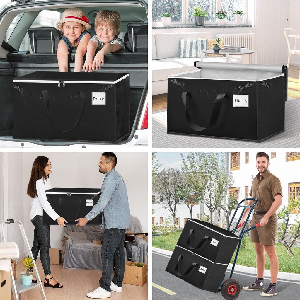 100L Große Aufbewahrungstasche Set von 6 - Wasserdichte Aufbewahrungsboxen für Kleidung und Bettdecken