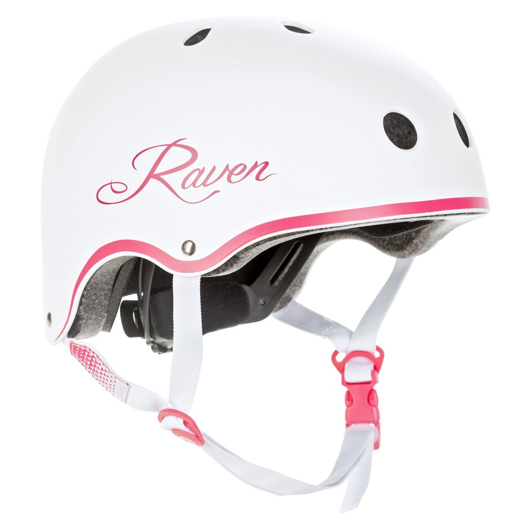 Helm Raven Essto White/Pink XS