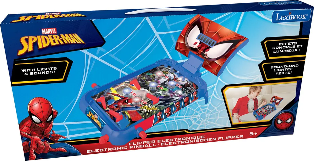 Jeu d'arcade Spiderman : Flipper électronique de table pour chambre enfant
