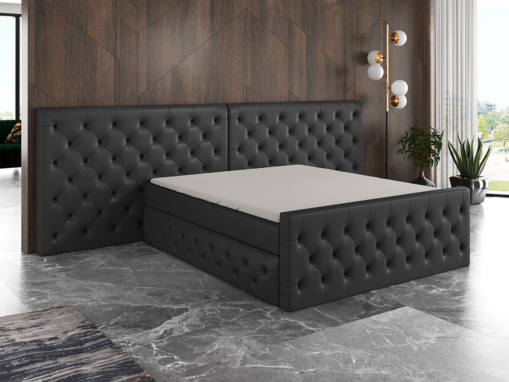 Boxspringbett TOLEN 180x200 mit 2 Bettkästen, Bonell-Matratze und Topper. Möbel vom Hersteller- Handarbeit! Bett Komplett-Set mit Matratze, Bettk...