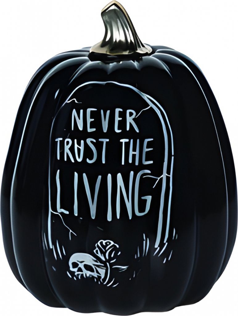 Never Trust the Living Deko Kürbis für Halloween 24cm Produktbild 