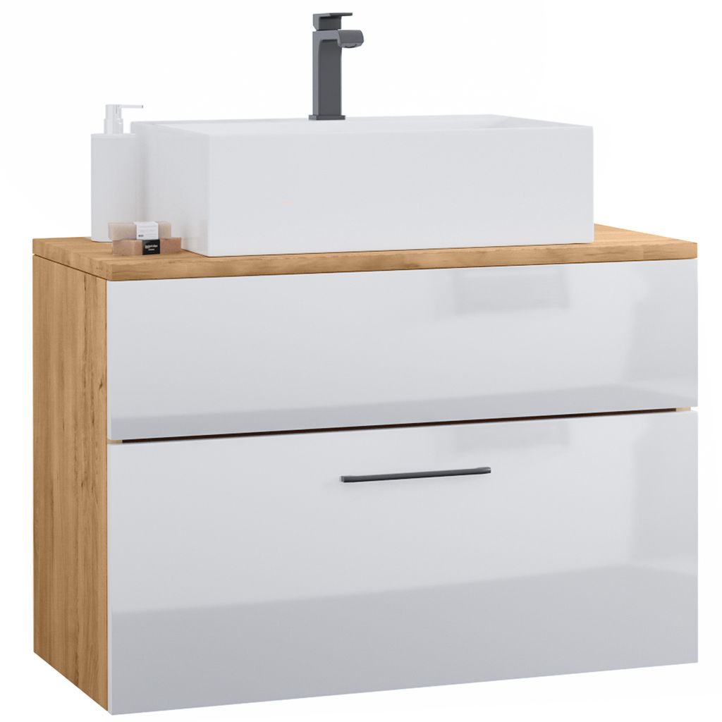 Skříňka pod umyvadlo s deskou LUPO LP7 dub artisan / bílý Obrázek produktu 