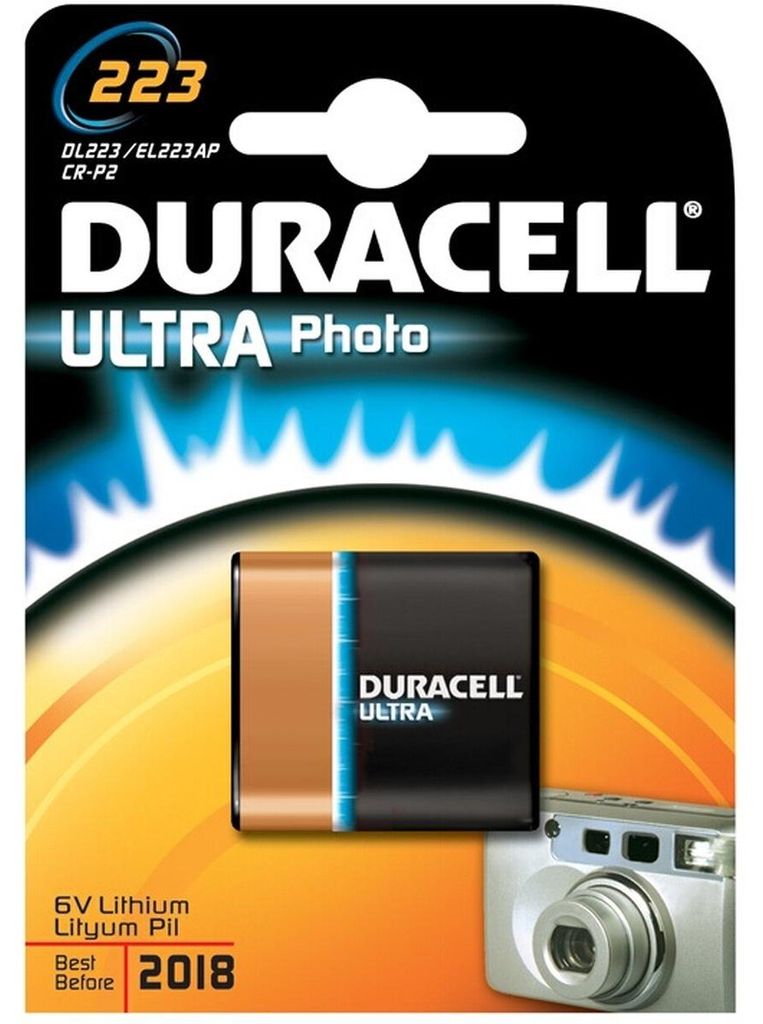 Duracell Photo Ultra Lithium CR-P2 223, 6 volt (verpakking Productafbeelding 