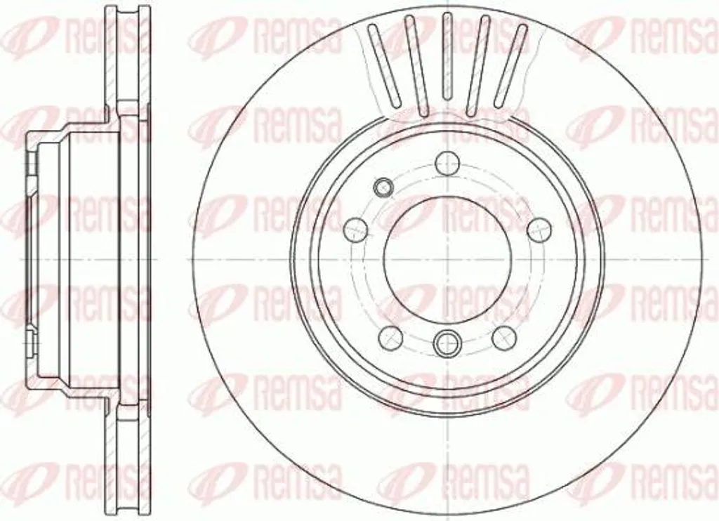 Disque de frein REMSA 6509.10 OE 34111162093 pour BMW Série 7 E38 Luxe