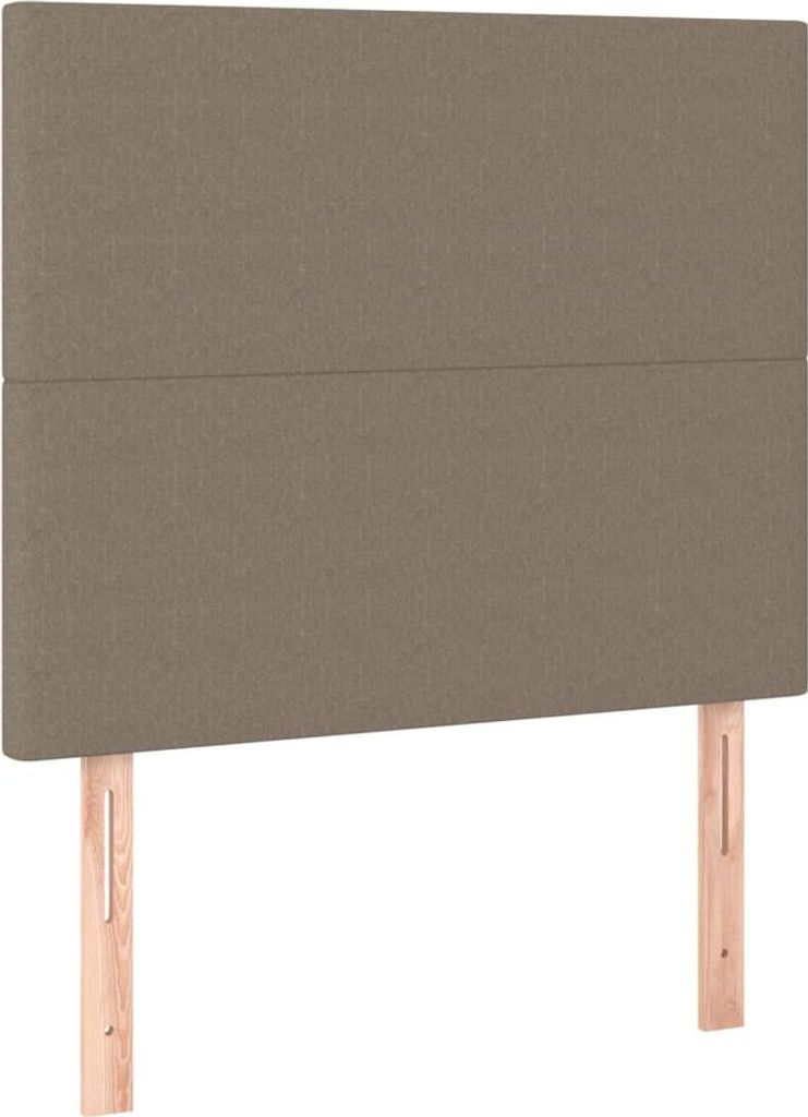vidaXL Kopfteil Taupe 90x5x118/128 cm Stoff