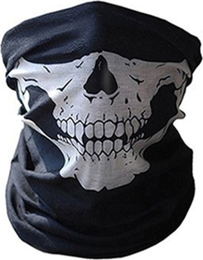 Halloween-Totenkopf-Halsmanschette für den Außenbereich, atmungsaktiv, Sonnenschutz, UV-Schutz, leicht, für Männer und Frauen, Motorrad, Gesich...