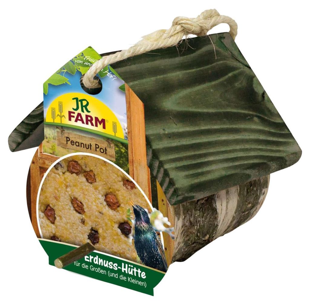 JR Farm Garden Peanut Pot Erdnuss-Hütte inkl. Nachfüller
