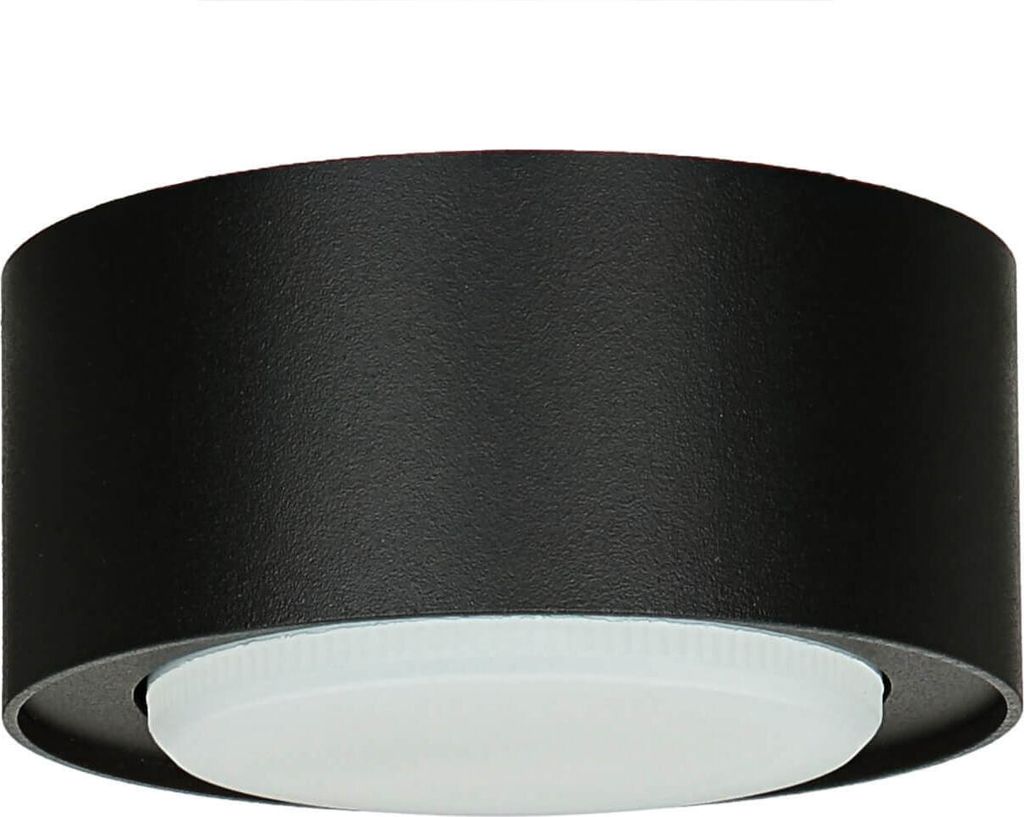Aufbaustrahler Schwarz Metall Zeitlos Ø10cm rund GX53 blendarm kompakter Deckenspot Flur JAMEY