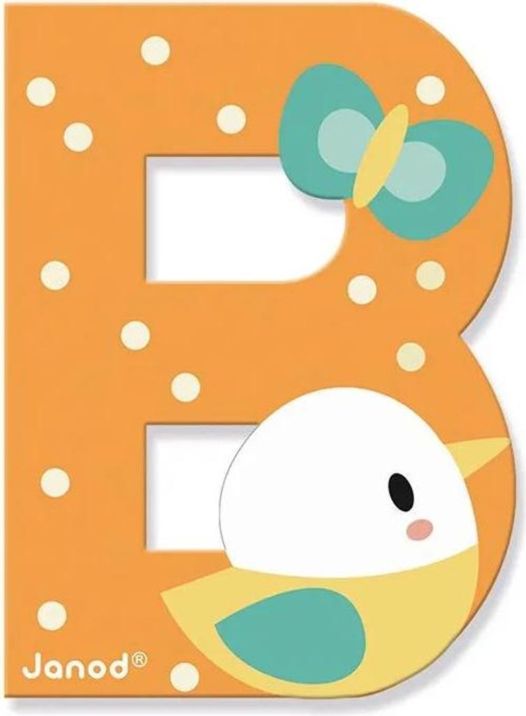 JANOD Letter B, 3 Jahr(e), Batterien erforderlich, Holz, Mehrfarbig