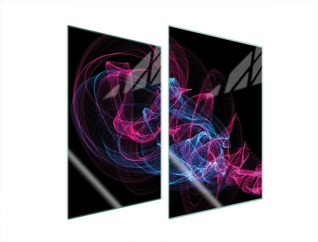 Protezione Piano Cottura 35x52 Astrazione | Vetro Temperato 2 Pezzi