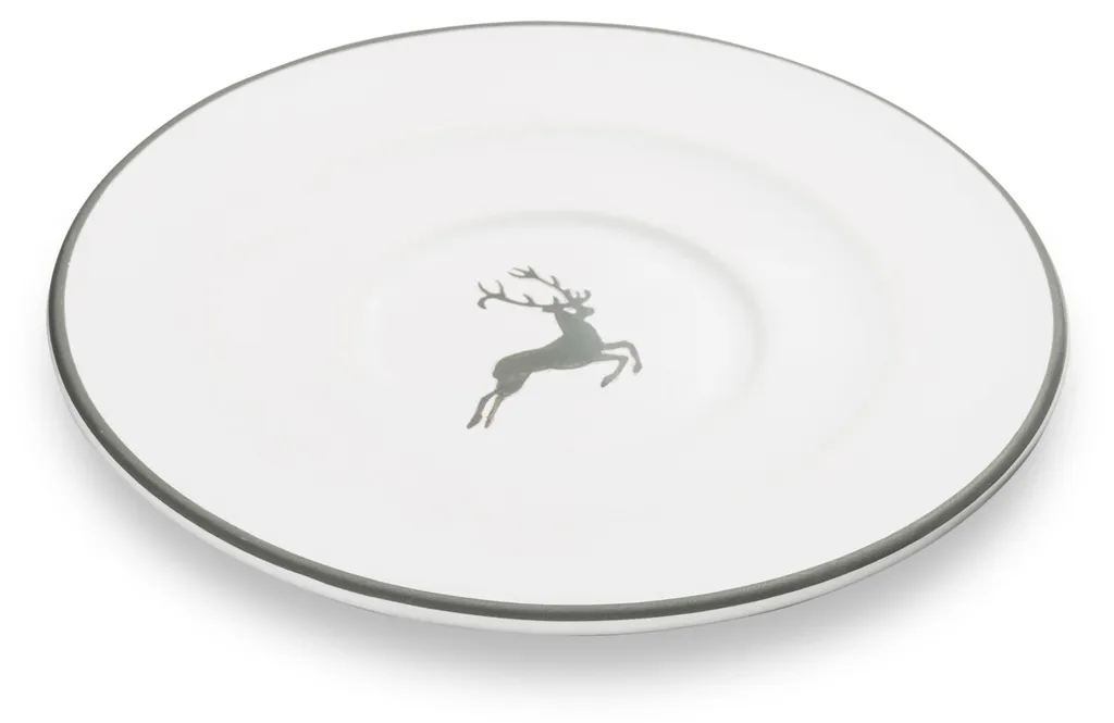 Soucoupe Cappuccino 14cm Gmundner Keramik Cerf Gris Stable et Durable
