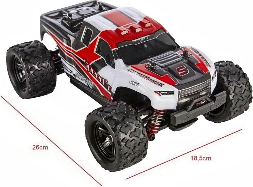 Blij´r Speed´r ferngesteuerter RC Monstertruck Rot 45 km/h, Produktbild 8