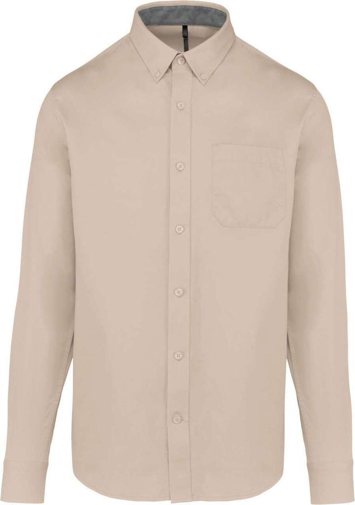 Kariban Herren Hemd Regular Fit Business Freizeit Shirt Hochzeit, Größe:L, Farbe:Angora