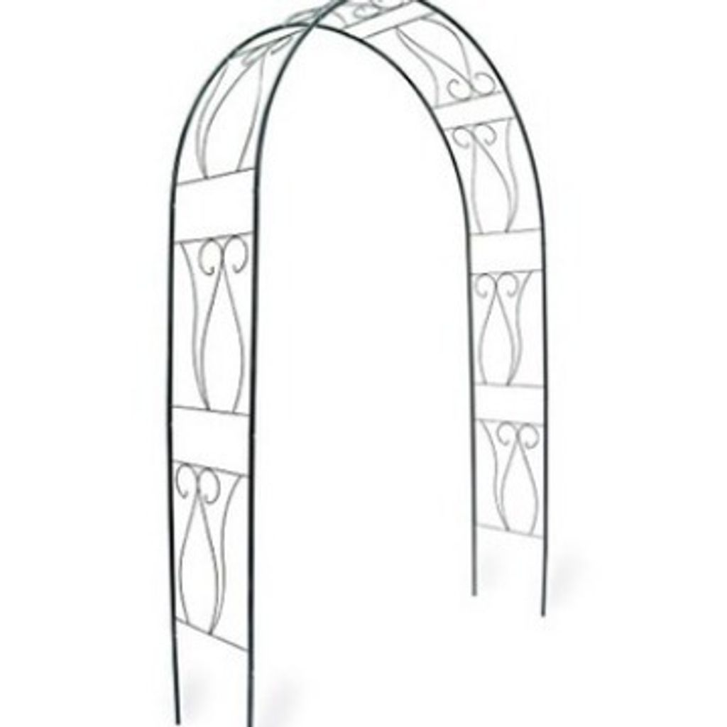 Metall Rosenbogen für den Garten – Eleganter Rankbogen für Kletterrosen, Weinreben und Blumen, wetterfeste Pergola als Pflanzenrankhilfe