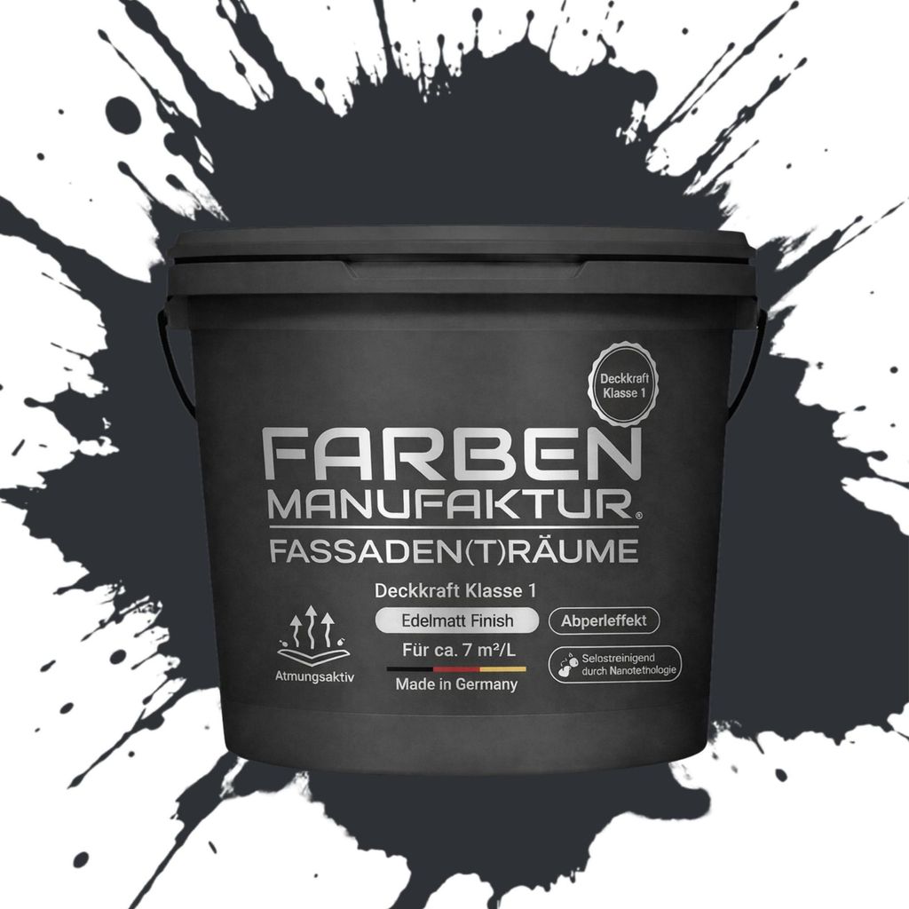 Farben Manufaktur Silikonharz-Fassadenfarbe – Schwarzgrau Produktbild 