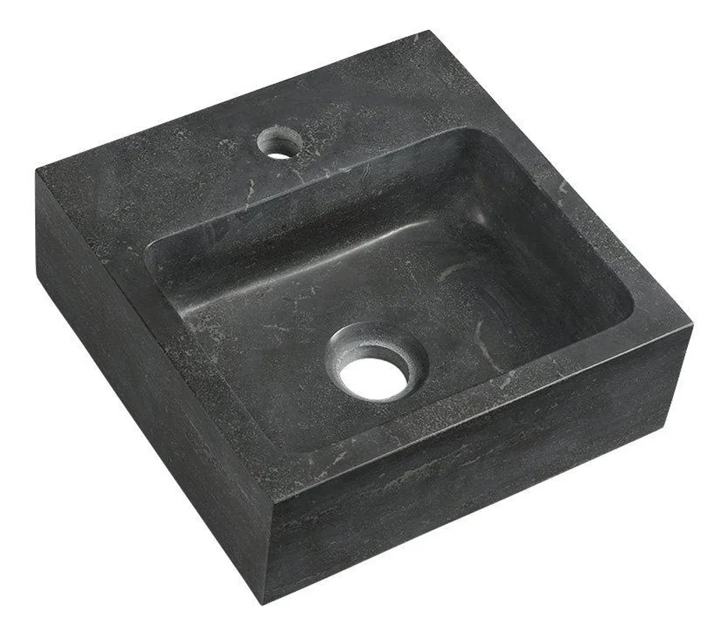 BLOK Lavabo en Pierre Anthracite 30x10x30 cm - Modèle 2401-29 Robuste
