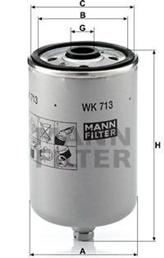 Filtre à carburant haute performance WK 713 pour Volvo 31261191