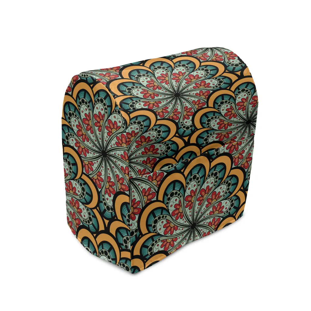 Housse de Mixeur Paisley en Tissu avec Poches de Rangement 36x39x24cm