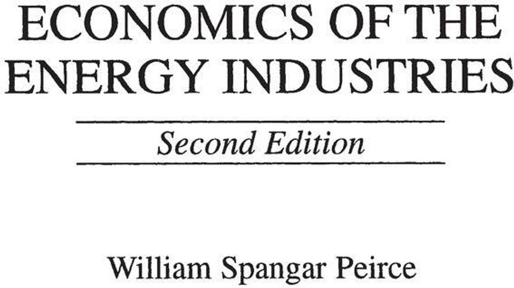 Economics of the Energy Industries