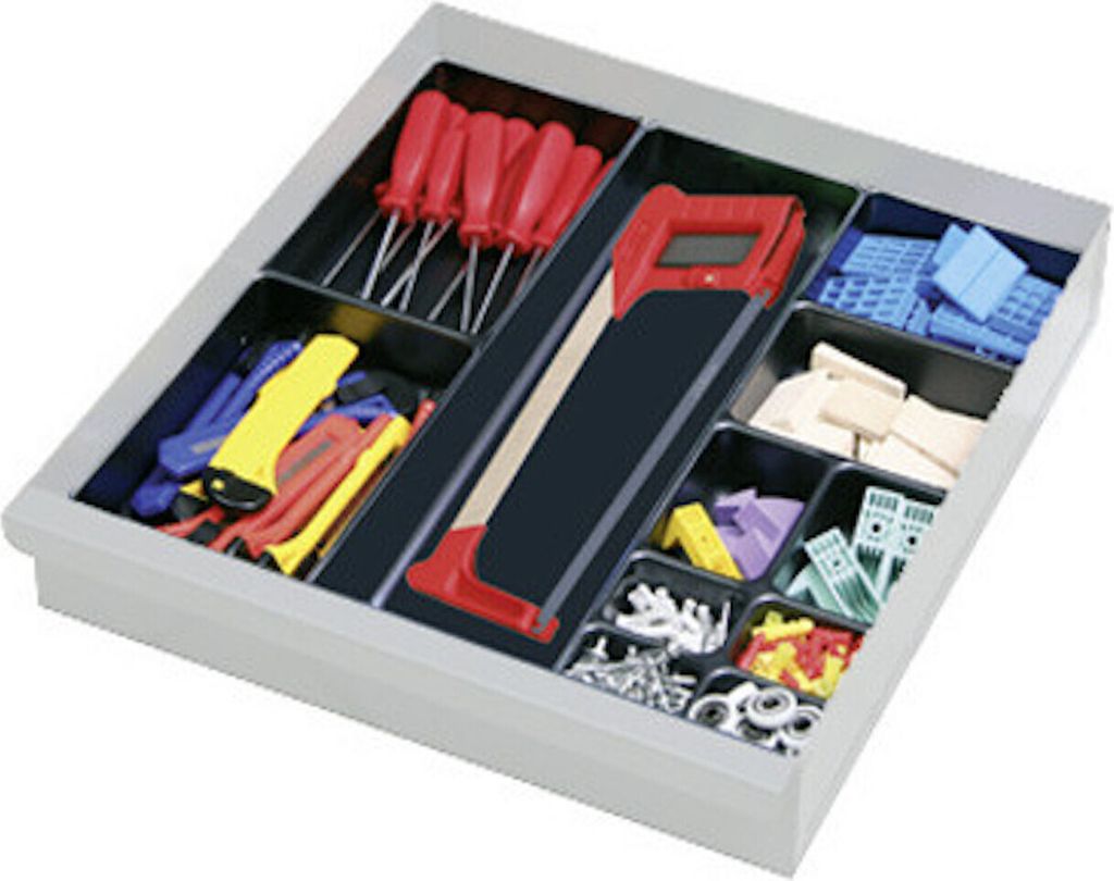 Einzelschublade mit Teleskopauszug für Werkzeugschrank | HxB 10x50cm | Lichtgrau