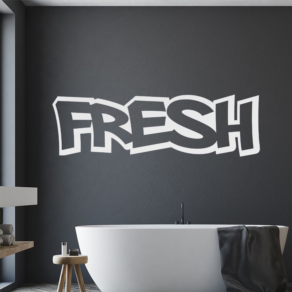 Fresh Wandtattoo in 6 Größen - Wandaufkleber Wall Sticker - Dekoration, Küche, Wohnzimmer, Schlafzimmer, Badezimmer