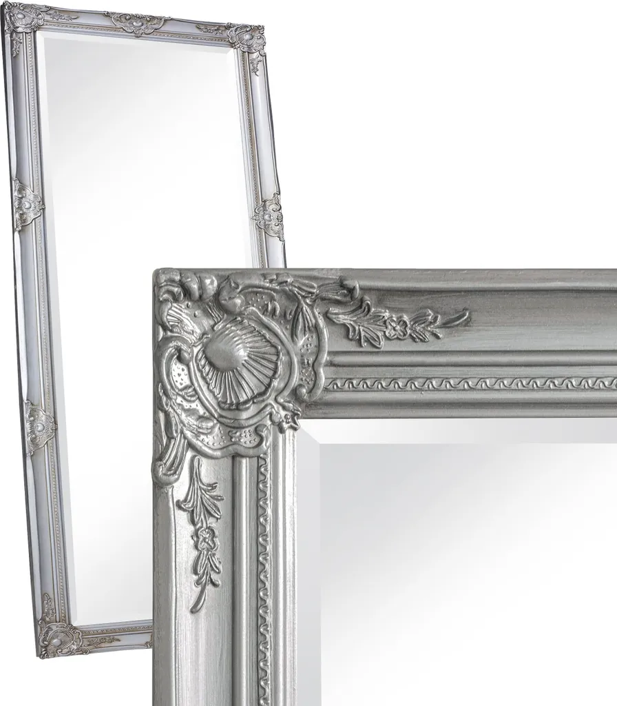 Miroir mural baroque argenté 180x80 cm XL - Grand miroir style antique