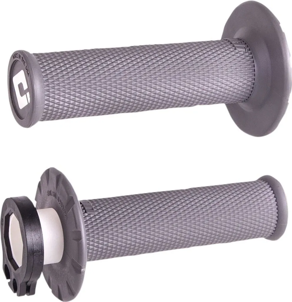 Grips de guidon ODI V2 Lock-On gris sans gaufrage pour confort total