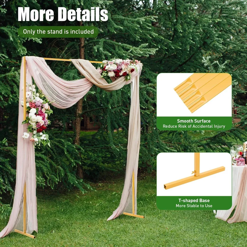 Arche de mariage pour photobooth et fond de scène réglable 200x200 cm