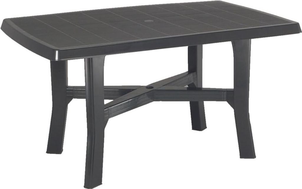 Tisch Rodano rechteckig anthrazit 138x88x72 cm Gestell aus Produktbild 