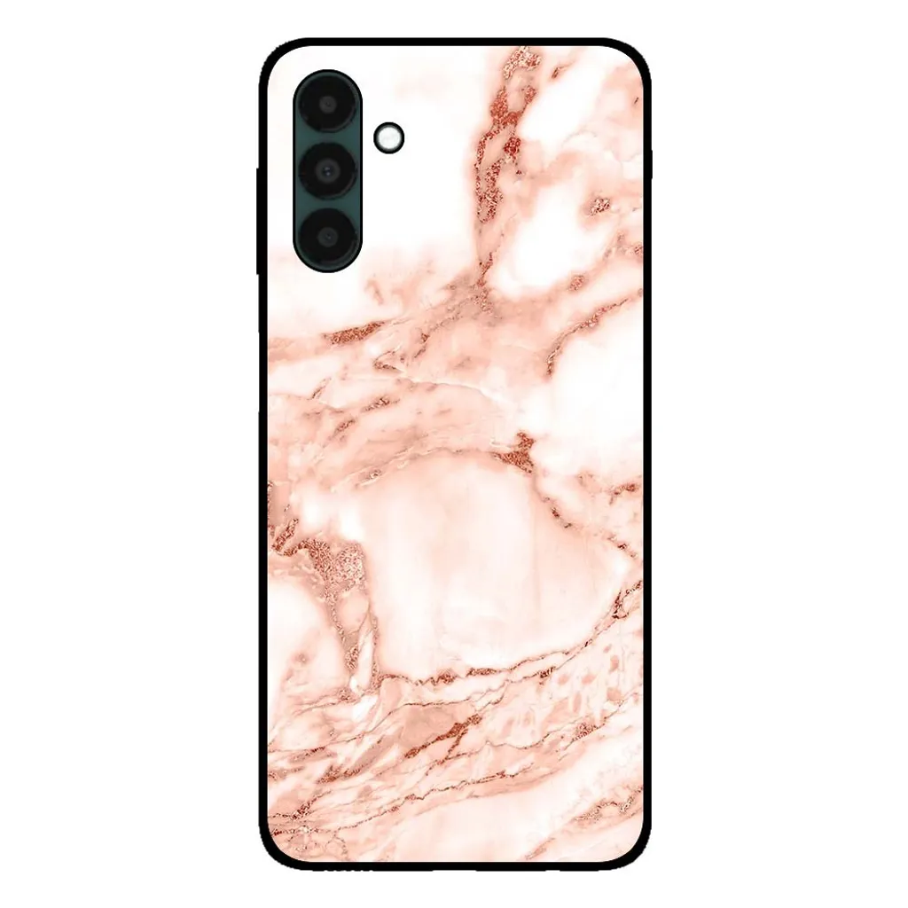 Custodia Elegante Marmo per Samsung A04s Bianco Oro Rosa | Smartphonica