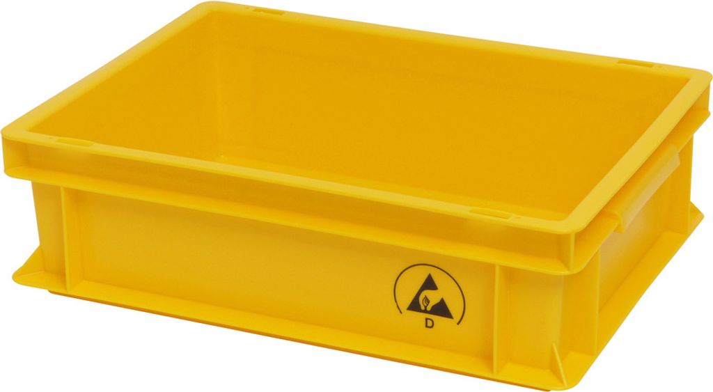 Warmbier Lagerbehälter IDP-STAT, ESD, 400 x 300 x 120 mm, gelb 5311.Y.10