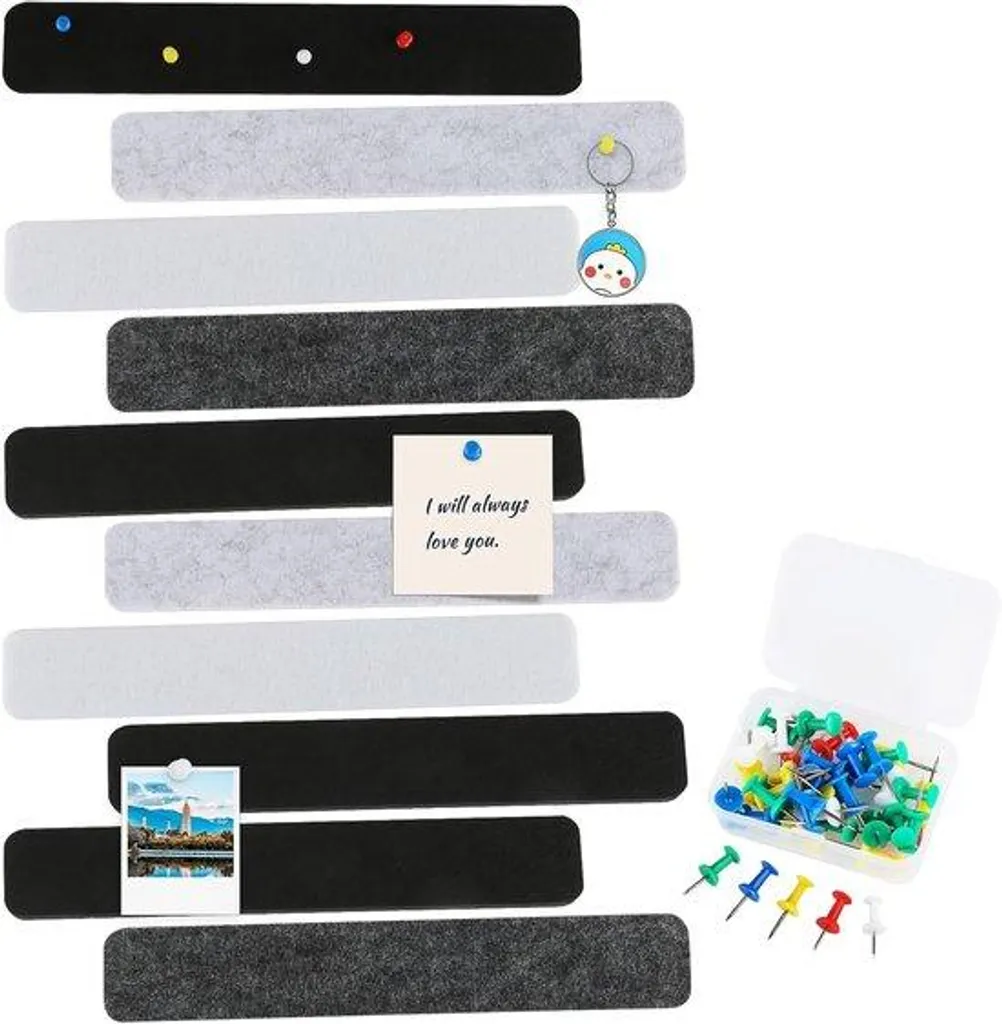 Bandeau mémo mural adhésif 33x5 cm - Organisateur de notes design