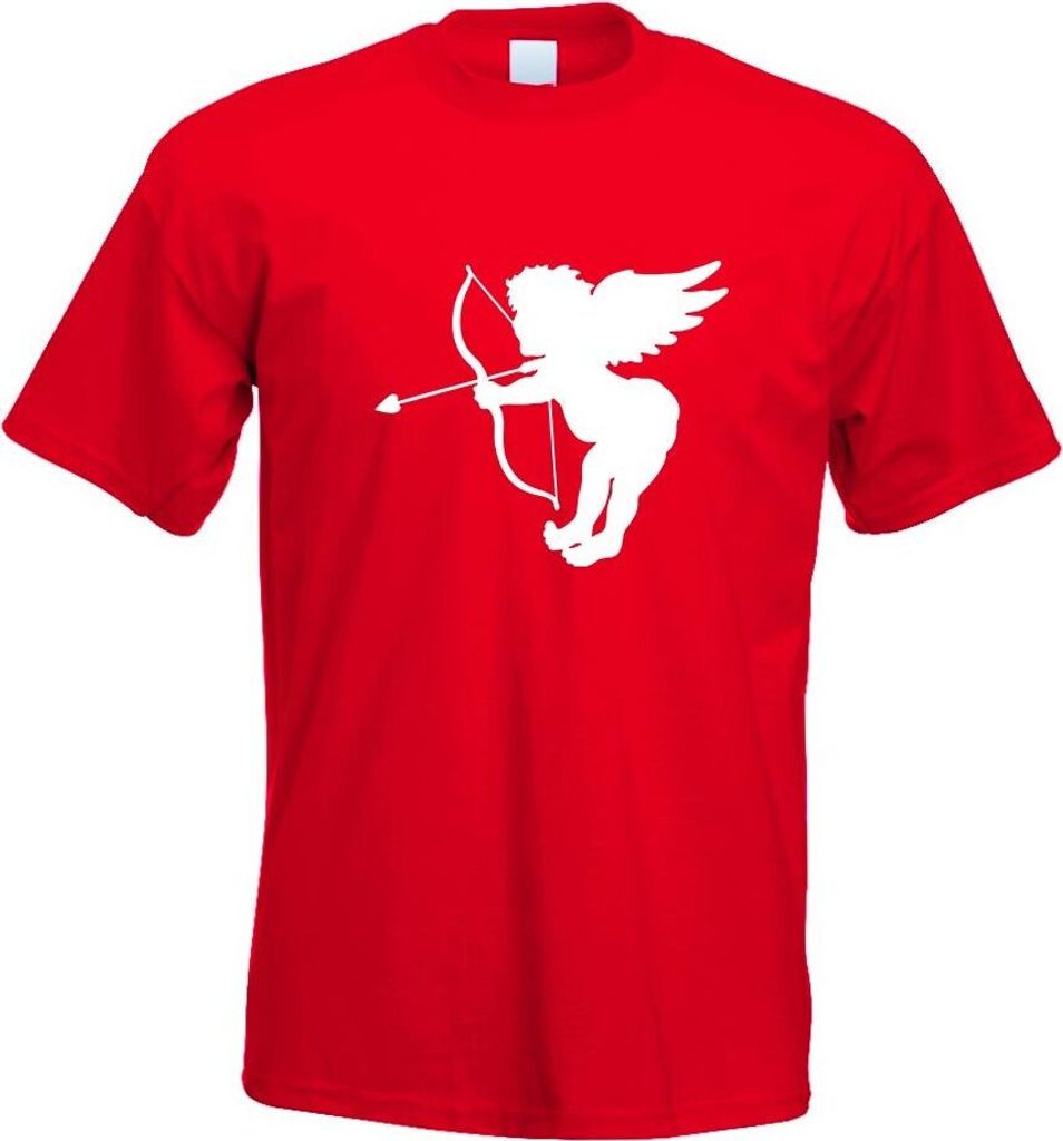 Kiwistar - T-Shirt - rot - Engel - Liebesengel - Amor Motiv Bedruckt Funshirt Design Print - mit Motiv Bedruckt - Funshirt Design - Sport - Freizei...