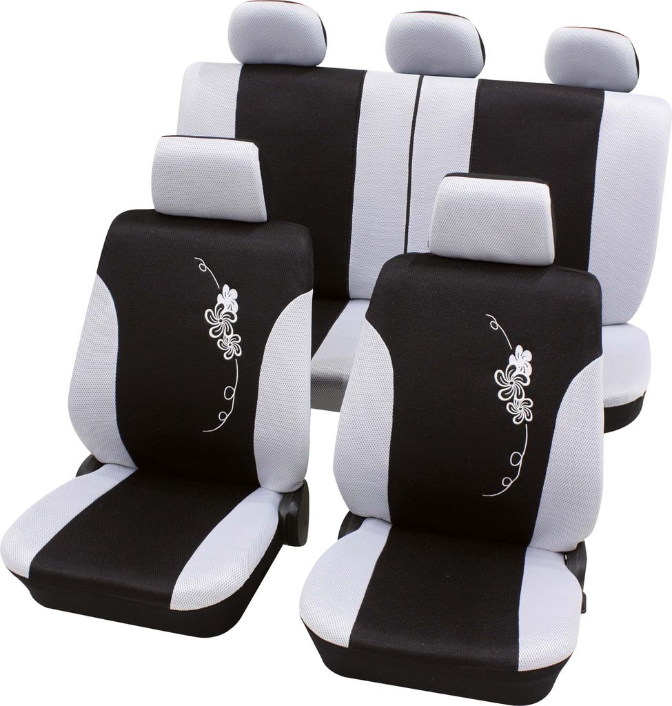 Auto Sitzbezüge Universal Komplett Set 17-teilig - Flower Produktbild 