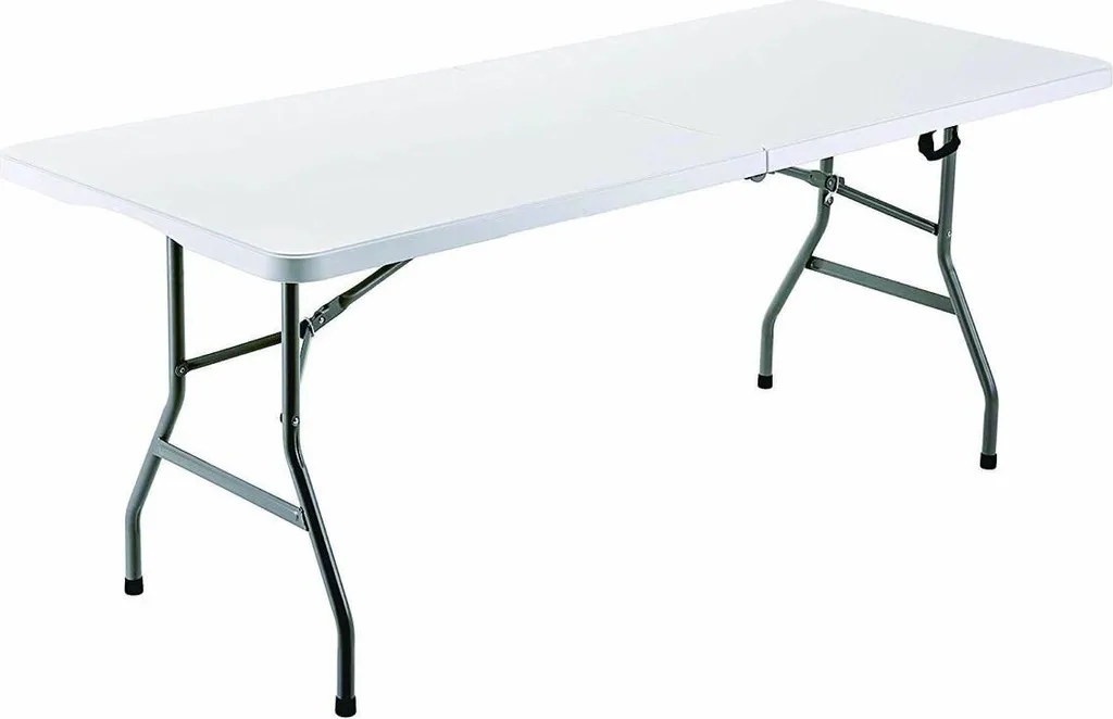 Table pliante de camping et plage 180x70 cm - Valise de transport 10529
