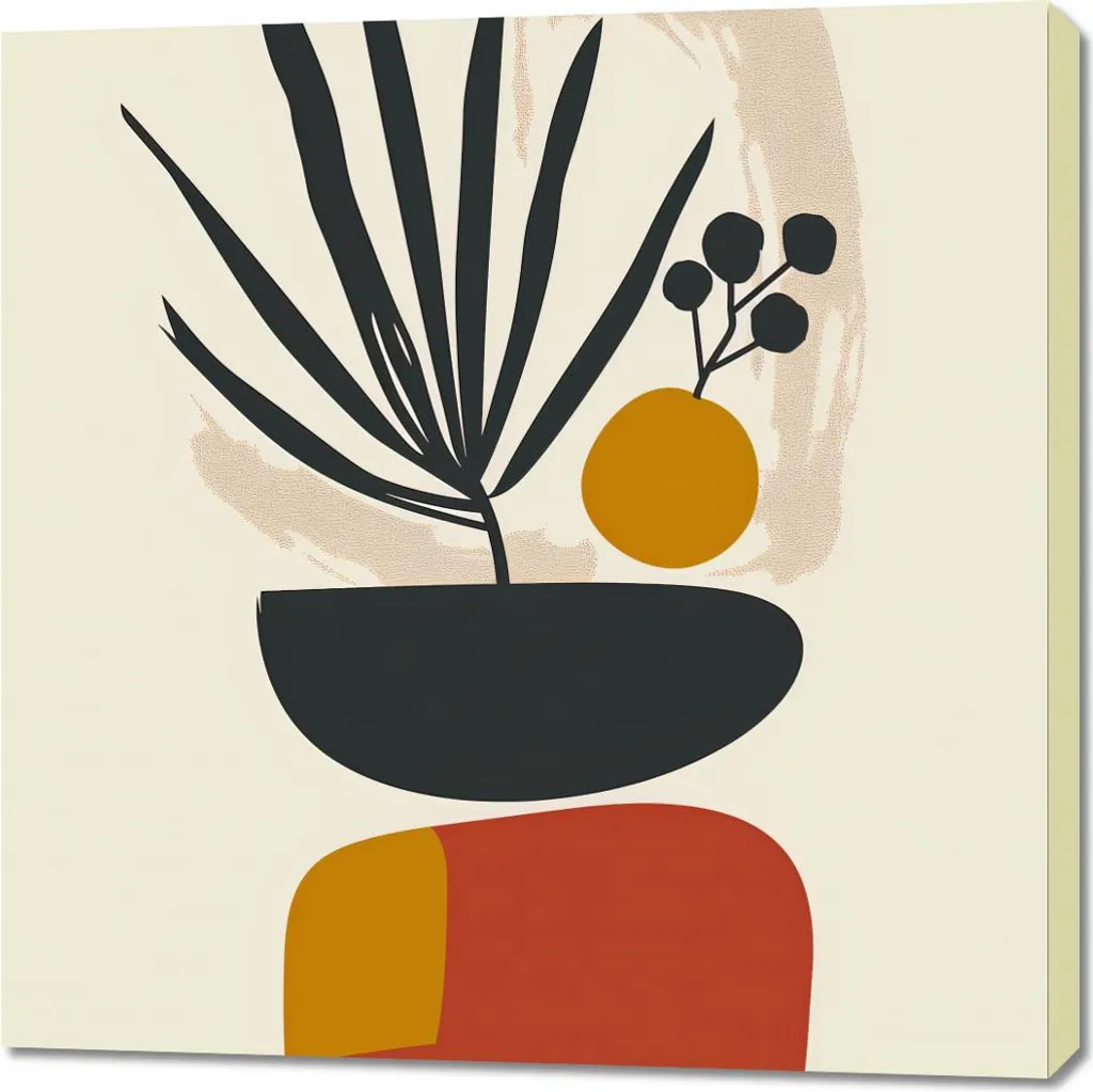 Decorazione Parete Botanico Insight 90x90 - Quadro Moderno d'Impatto