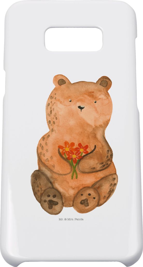 Mr. & Mrs. Panda Samsung Galaxy S8 plus Handyhülle Bär Dankbar - Weiß - Geschenk, Blumen, Hülle, Handy, Danke, Case, Teddy, Cover, Dankeschön