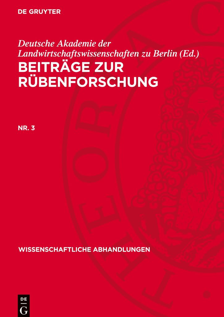Beiträge zur Rübenforschung, Nr. 3, Wissenschaftliche Abhandlungen 41