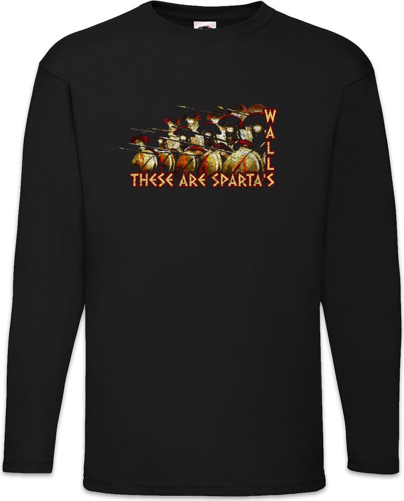 Urban Backwoods These Are Sparta's Walls, Langarm T-Shirt, Farbe: Schwarz, Größe: L