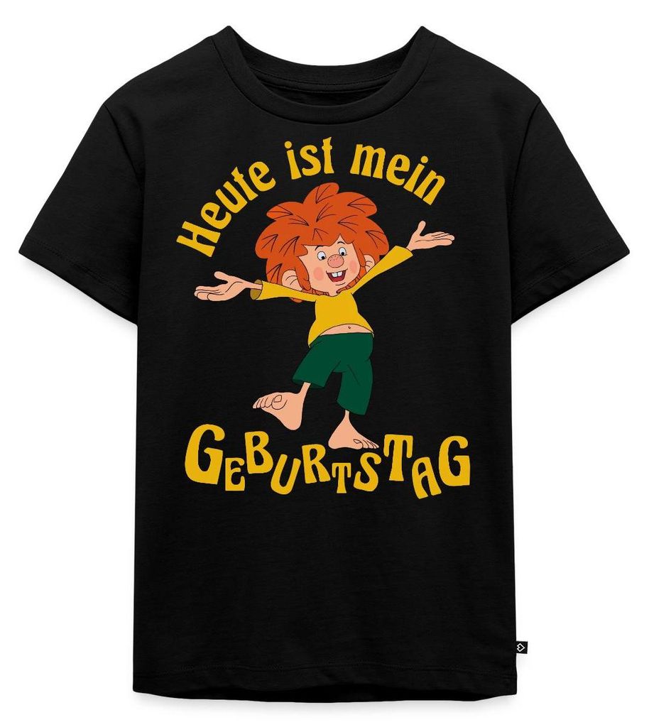 Spreadshirt Pumuckl Mit Spruch Heute ist Mein Geburtstag Kinder Premium T-Shirt, 98/104 (2 Jahre), Schwarz