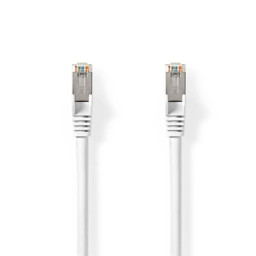 Nedis Cat 8.1-Netzwerkkabel - S/FTP - RJ45 Stecker - RJ45 Stecker - 20.0 m - Rund - LSZH - Weiss - Label