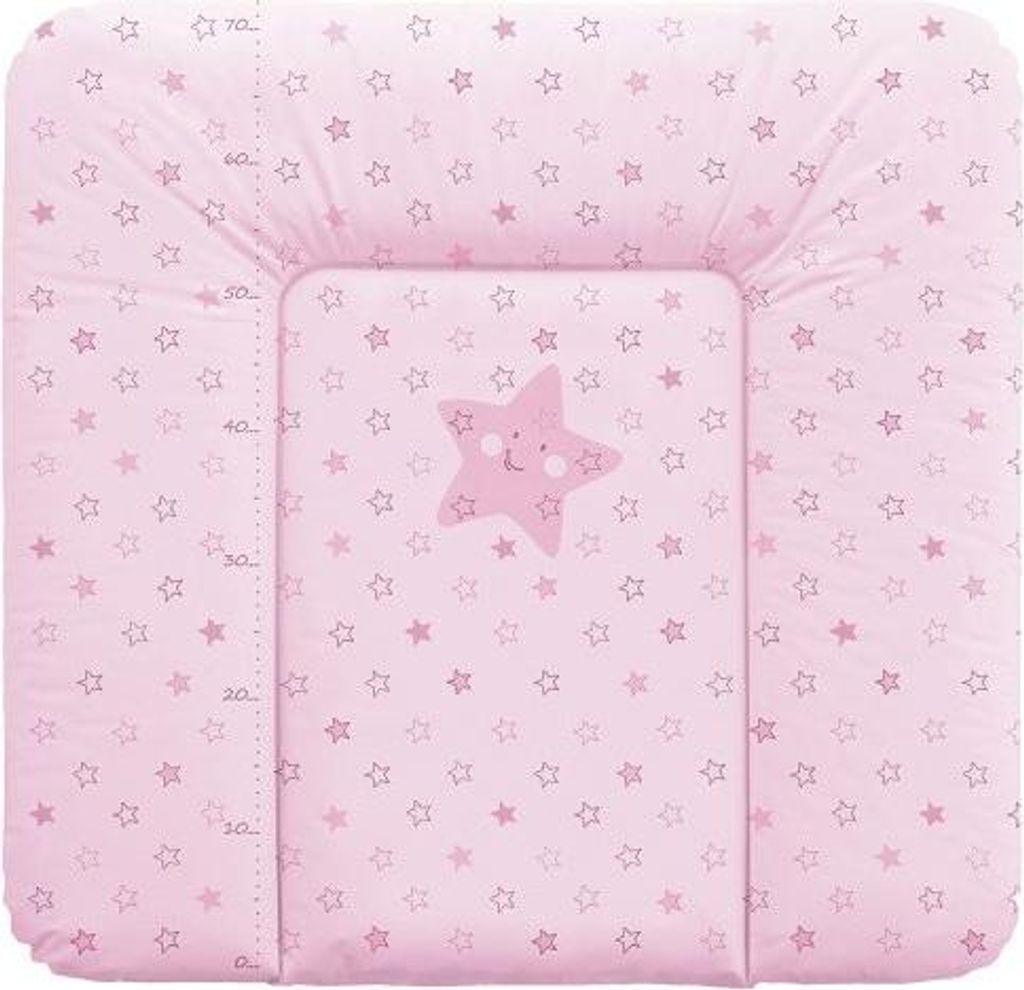 Ceba Baby Wickelauflage 75 × 72 cm - Sterne rosa