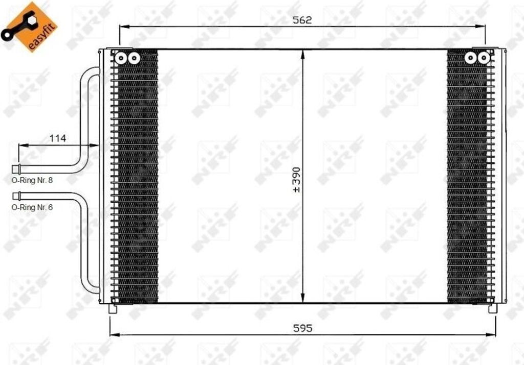 NRF 35533 - OE 6025307276 Klimakondensator für Avantime (DE0), Espace III (JE), Laguna I