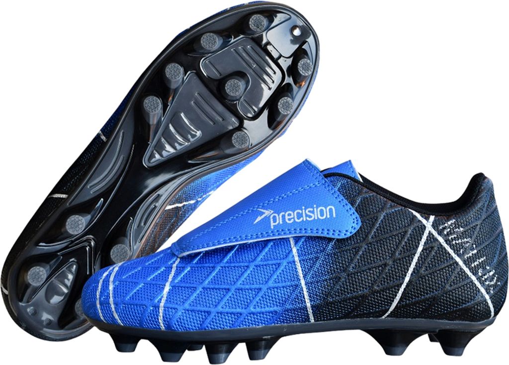 Precision - Kinder Fußball-Stiefel "Matrix" RD3433 (28 EU) (Blau/Schwarz/Silber/Quecksilbergrau)